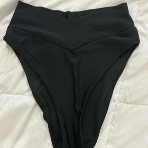 Aerie black high waisted bikini bottom